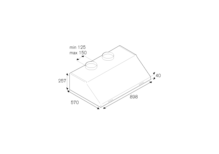 90 Undermount Hood 2 Motors | Bertazzoni