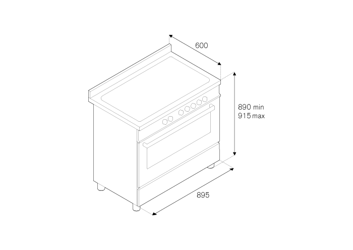 90 cm 5-burner electric oven | Bertazzoni