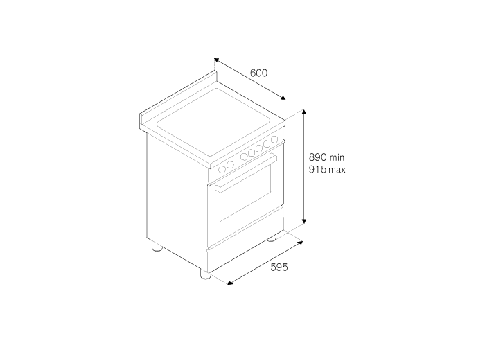 60 cm 4-burner electric oven | Bertazzoni